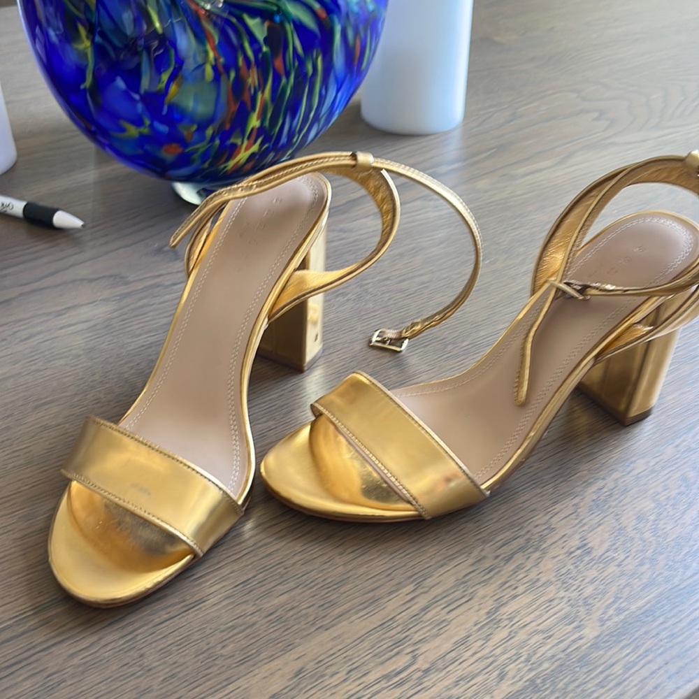 Sandro gold metallic ladies high heels - Picture 5 of 5